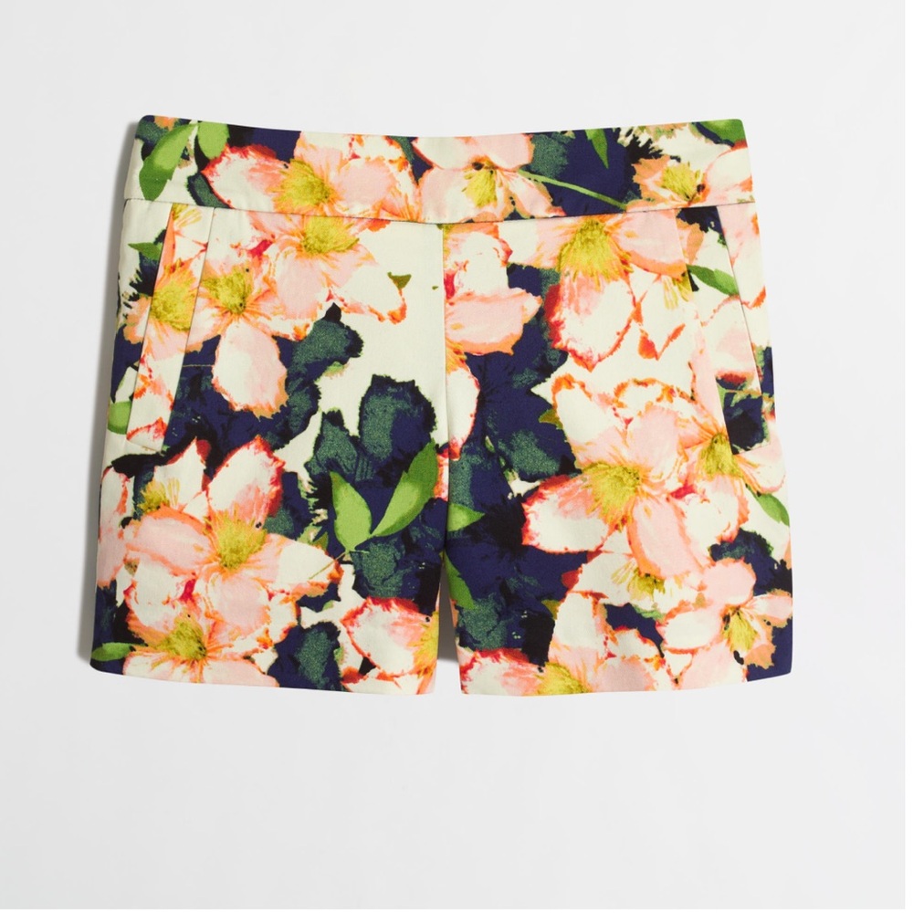 J. Crew Floral Stretch Shorts